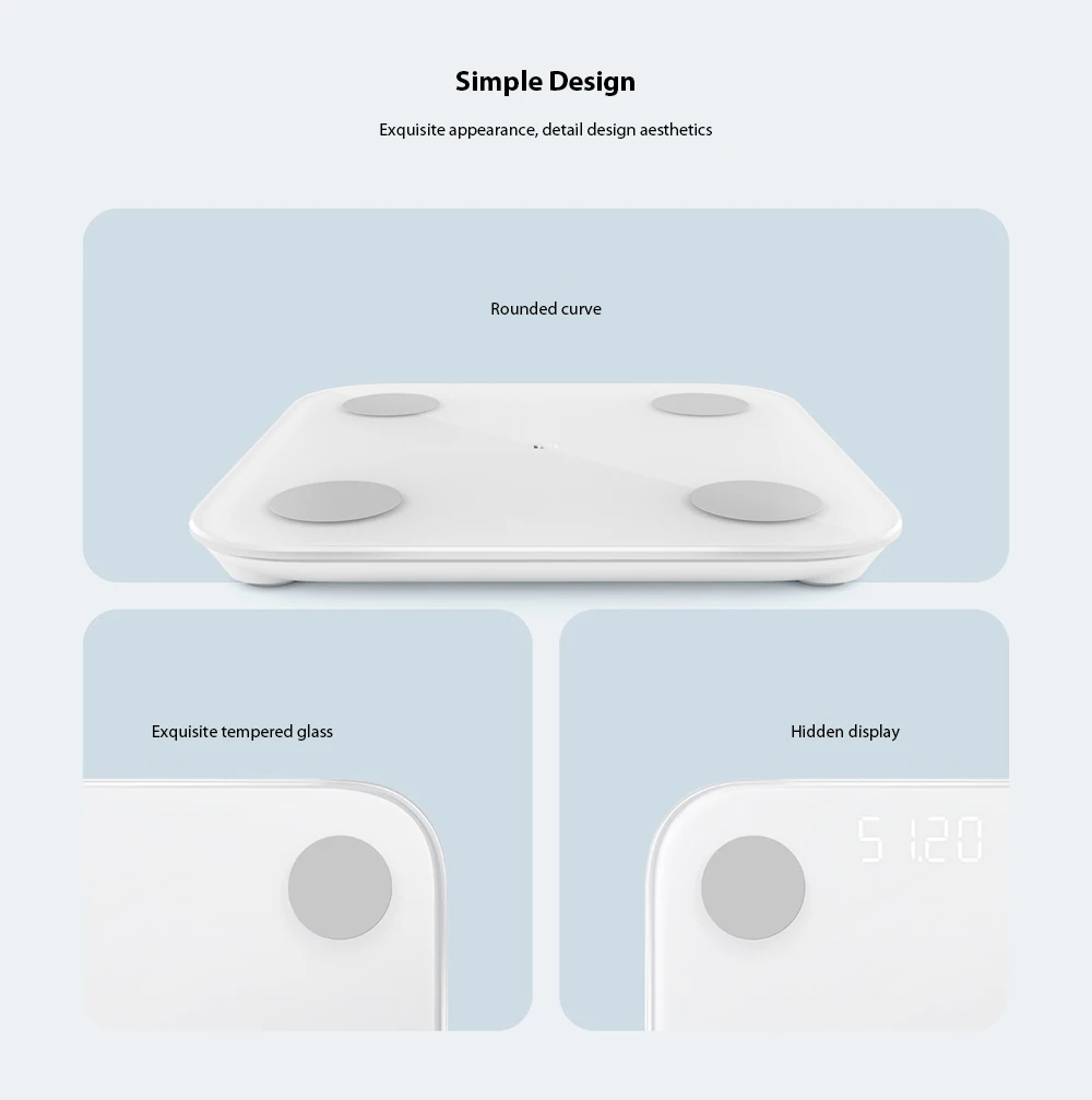 Смарт весы Xiaomi Mi Scale 2 для тела и жира весовые Bluetooth 5 0 приложение монитор