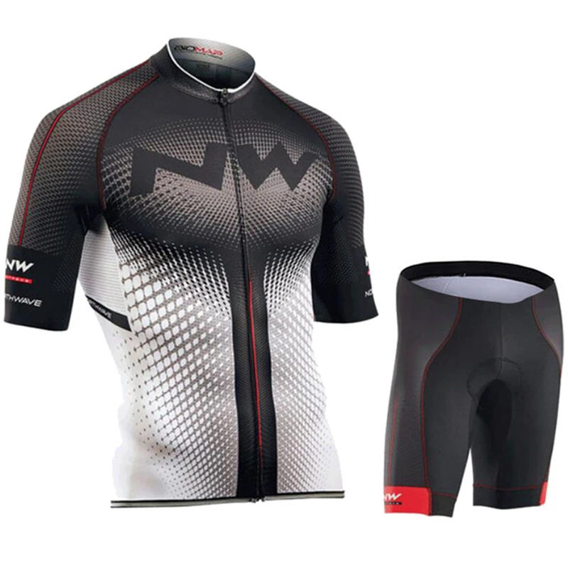Normal Cycling Set Northwave NW Мужская одежда для велоспорта с коротким рукавом трикотажные наборы Летний Триатлон Кожи Костюм Быстросохнущий дышащий анти-УФ - Цвет: Normal Cycling Set