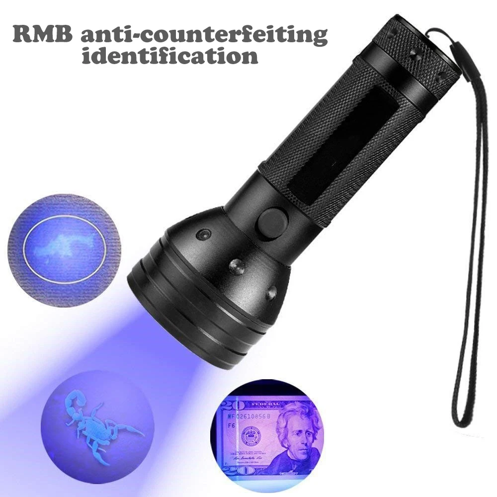 51 Светодиодный УФ фонарь фонарик светосветильник лампа безопасность