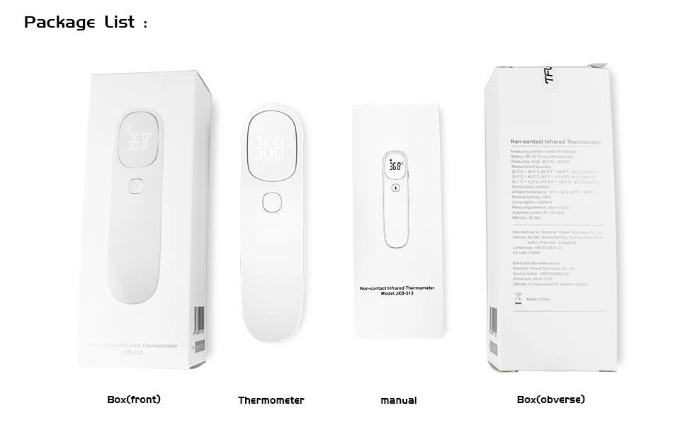 Xiaomi Mijia инфракрасный термометр для лба цифровой инфракрасный Лоб тела TFLAG термометр для малышей, детей и взрослых пожилых людей