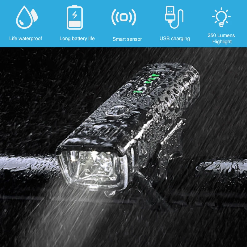 

Smart Induction Bicycle Front Light USB Rechargeable LED Taillight Rear Light LED Cycling Bike Smart Induction Bicycle Front