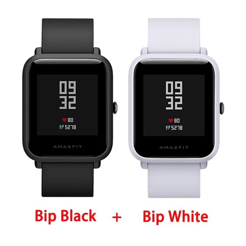 black-cloud white Xiaomi huami Amazfit Bip gps Молодежные мужские и женские умные часы 2 Bluetooth пульсометр Huami xiaomi Amazfit Bip Lite pk BIP GTS - Цвет: black-cloud white
