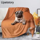 Теплое одеяло Upetstory с 3D принтом мопса, супермягкое флисовое покрывало s для дивана, постельное белье для путешествий, для взрослых и детей