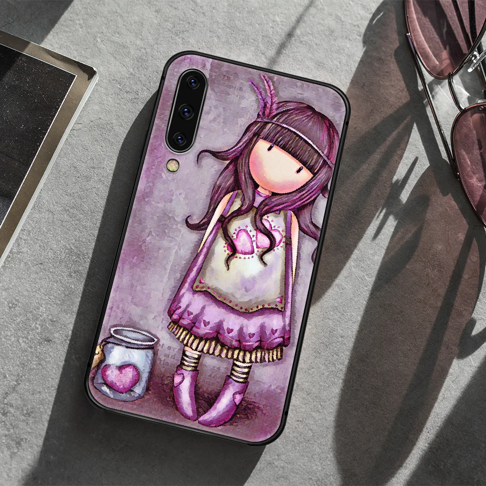 

Santoro Gorjuss Phone Case Cover For Samsung Galaxy A10 A11 A20 E A21 A21S A30 A40 A41 A50 A51 A70 A71 A81 black Funda Silicone