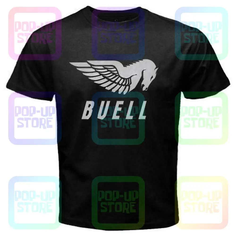 Новинка Мужская черная футболка BUELL с логотипом мотоцикла унисекс все размеры |