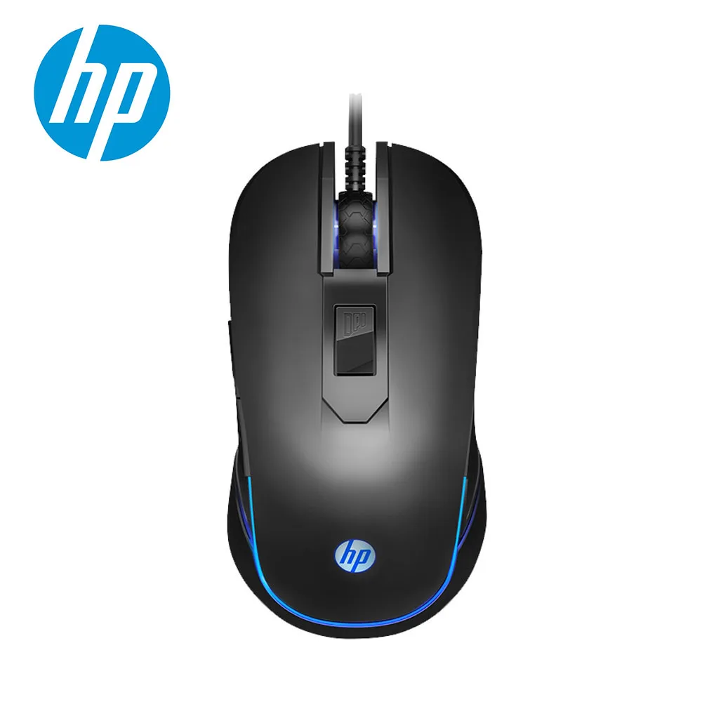 Hp M200 профессиональная игровая мышь, макро Проводная эргономичная RGB Бесшумная игровая мышь 2400 dpi для ПК, компьютера, ноутбука, мыши Pro Gamer - Цвет: Black normal