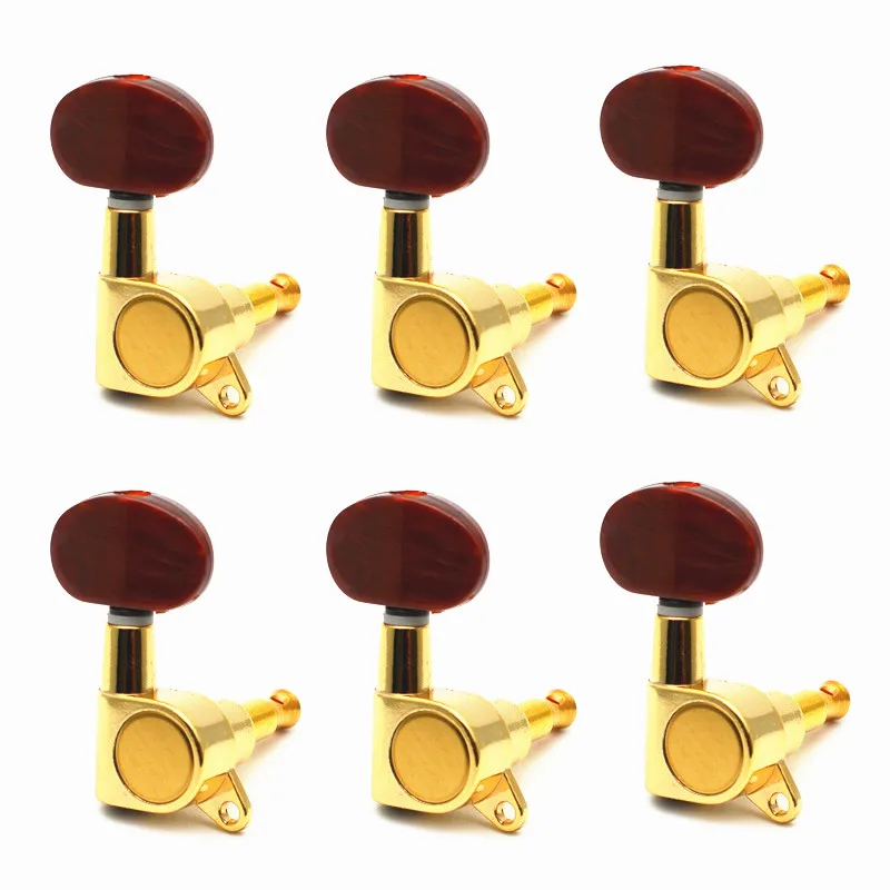 gold versiegelt getriebe links und rechts elektrische akustische gitarre tuning pegs guitar tuner mechaniken kaffee große halbkreis taste free gl