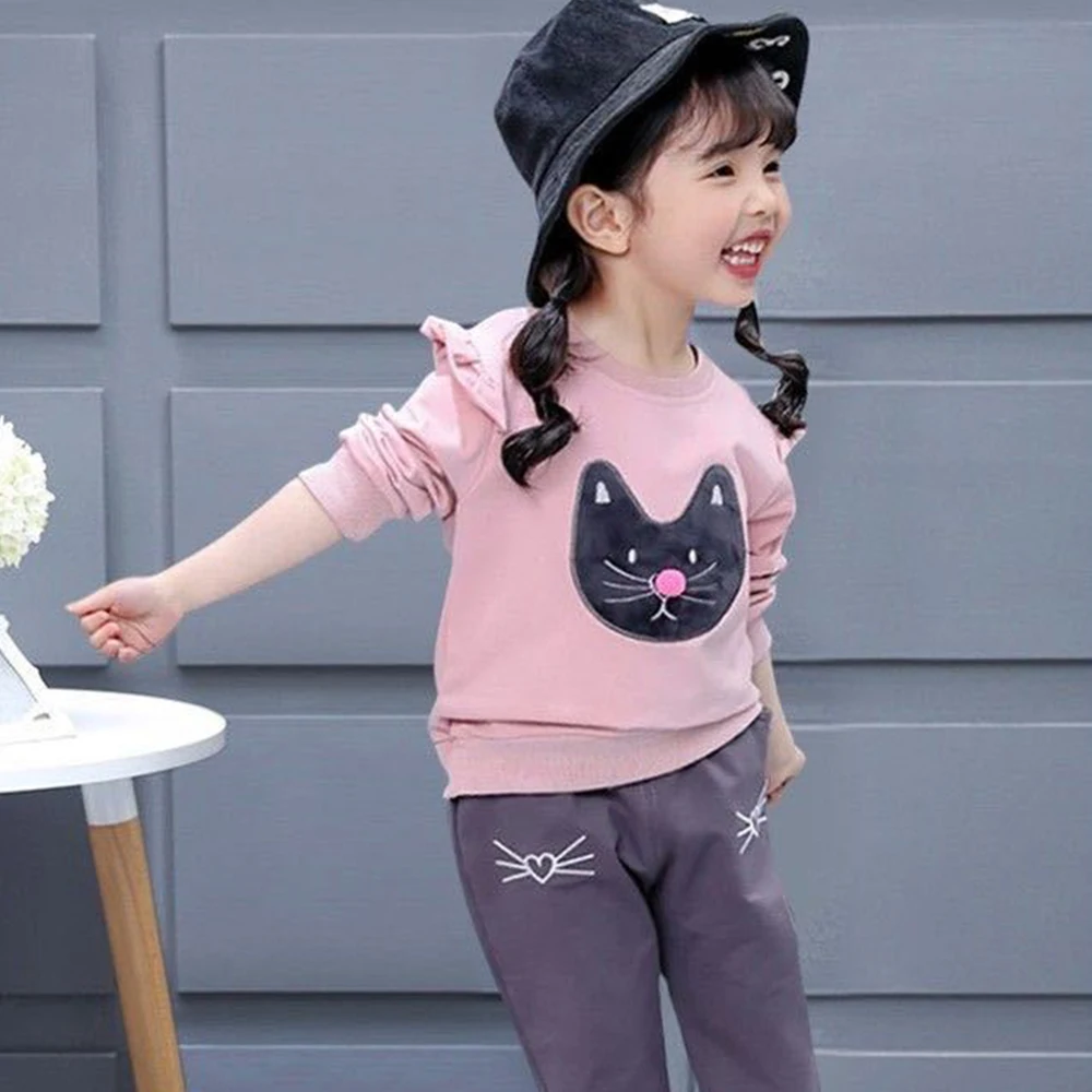 V TREE модные комплекты одежды для девочек стрейчевый красный розовый костюм