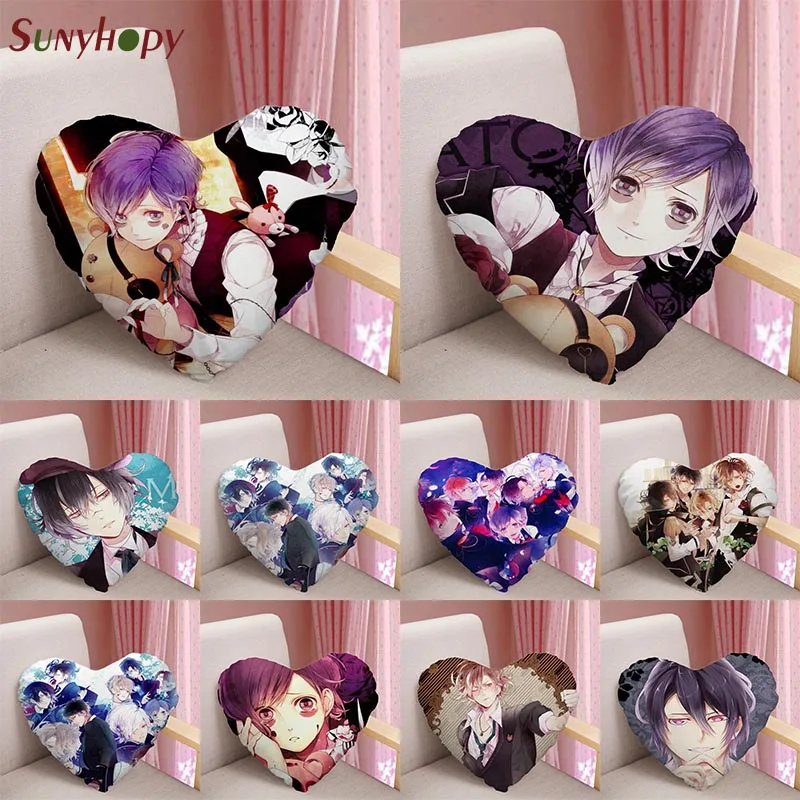 

Сатиновая наволочка в форме сердца, на молнии