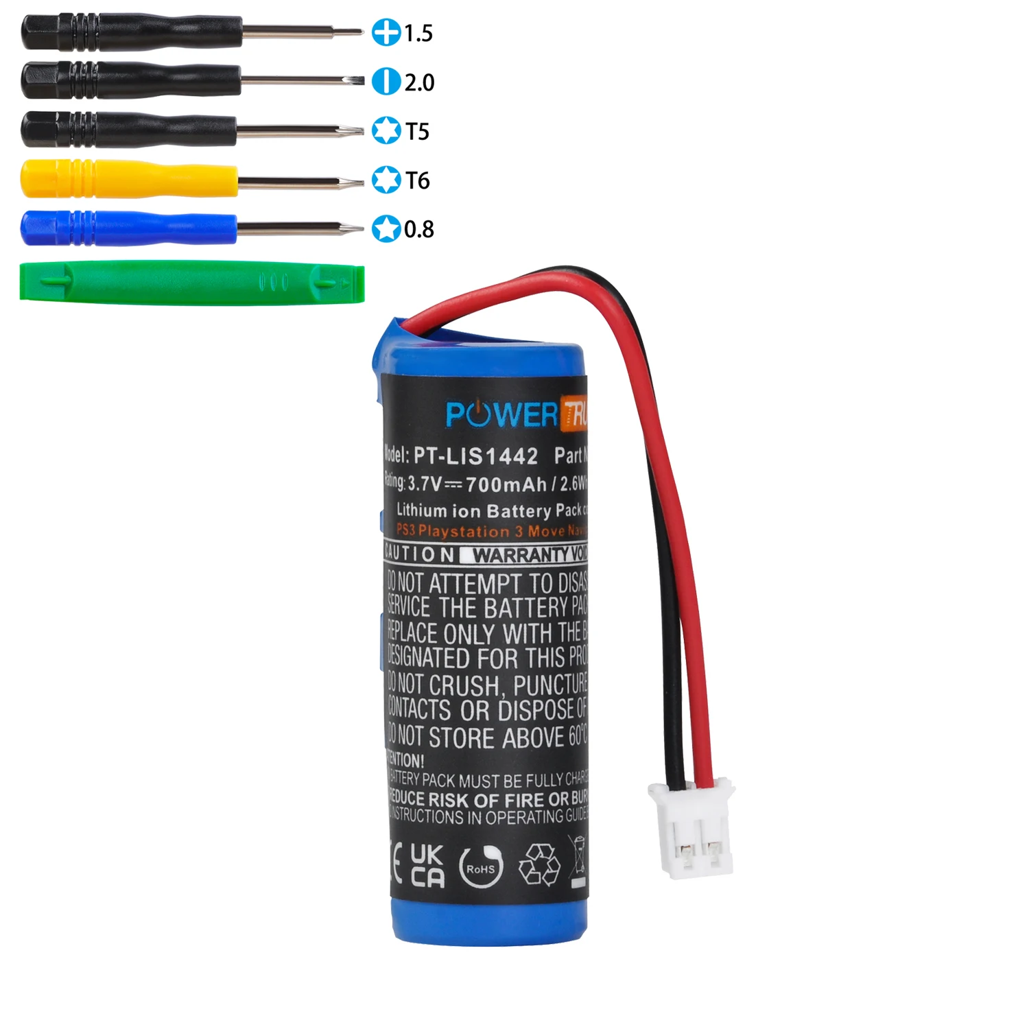 700mAh LIS1442 Battery for Sony PS3 Playstation 3 Move Navigation Controller CECH-ZCS1E with Tools