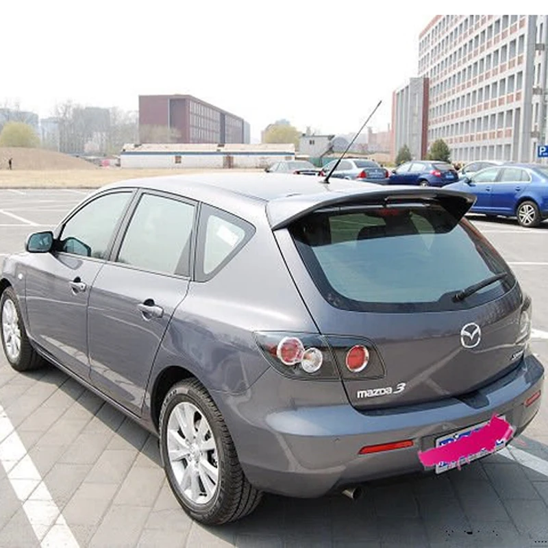 Для Mazda 3 Хэтчбек 2008 2009 2010 2011 2012 украшение автомобиля Неокрашенный задний спойлер