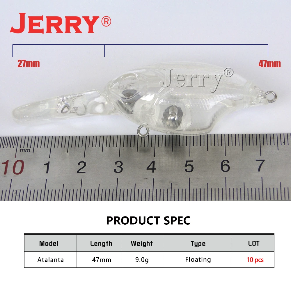 Jerry Atalanta 10 шт. 9 г неокрашенные блесны ультралегкие рыболовные приманки плавающая
