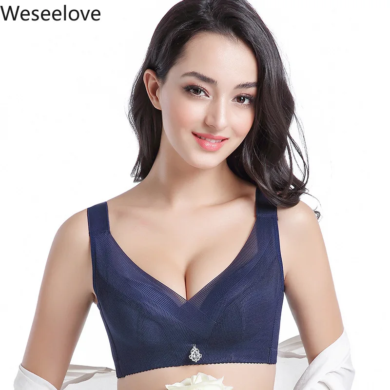 

Weseelove Sexy Bra Summer Bra Seamless Large Size 52 CDE Cup Lingerie Push Up Elasticit Bras Sleep Brassiere women bra A05-5