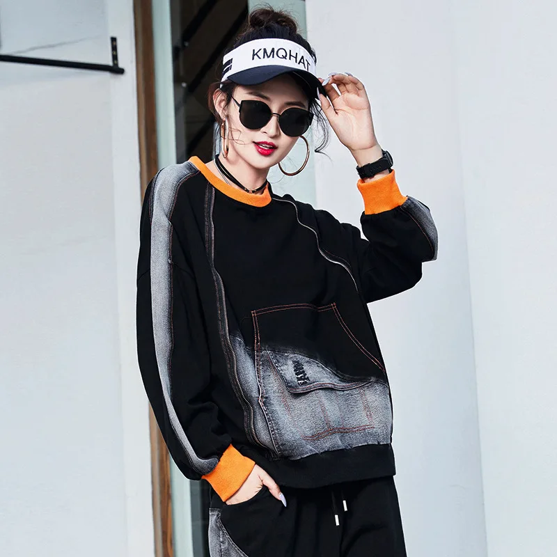 Max LuLu European New Style Spring Streetwear Womens Punk Loose Hoodies Ladies O-Neck Casual Sweatshirt Female Vintage Clothes | Женская