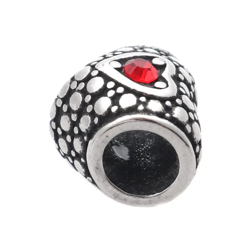 Новые бусины из нержавеющей стали 304 в форме сердца со стразами для изготовления