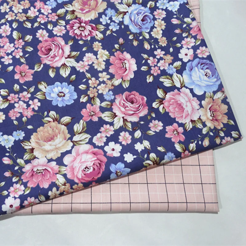 Ткань из чистого хлопка мягкая саржевая ткань для платья детское постельное