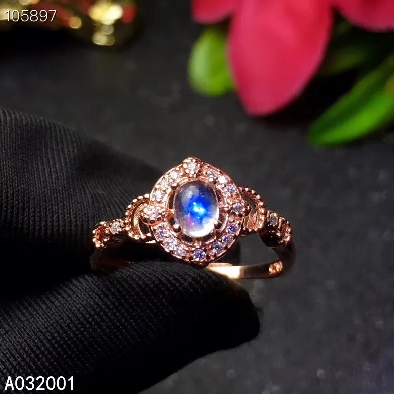

KJJEAXCMY Fine Jewelry Natural Moonstone 925 Sterling Silver New Women Gemstone Ring Support Test Beautiful