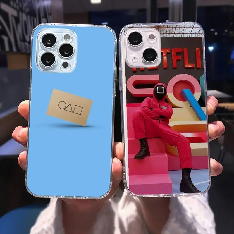 

Squid Gamehorror tv Phone Case for iphone 13 12 11 pro max mini 6 6s 7 8 plus SE2020 X XR XS shell iphone 13 pro max case