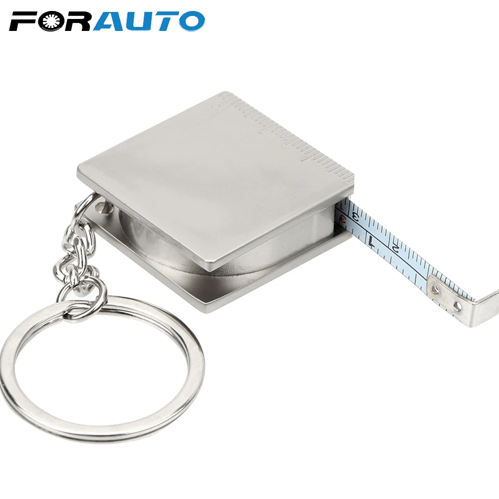FORAUTO Нержавеющая сталь рулетка брелок Выдвижной раздвигающийся измерительный