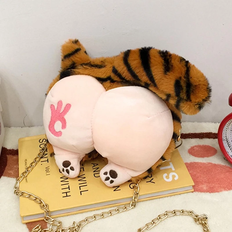 

28GD Cartoon Doll Messenger Bags Animal Butt Messenger Bags Chain Shoulder Bag