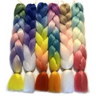 VERVES Ombre плетеные волосы 100 _ 24 дюйма синтетические трехцветные термоволоконные волосы Джамбо для наращивания радужных цветов