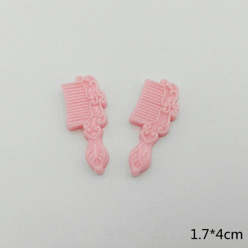Pink comb 10/20 Вт, 30 Вт, шт. моделирование Косметическая Расческа Зеркало с плоской задней частью плоское украшение из смолы Цвет DIY рукоделия искусственные ювелирные украшения, аксессуары для волос - Цвет: Pink comb