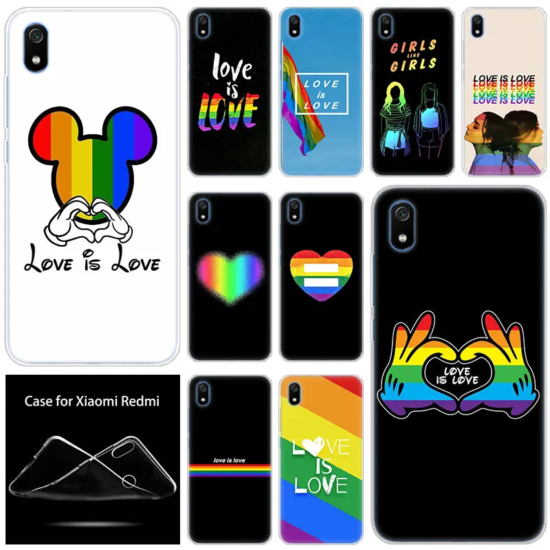 Роскошный мягкий силиконовый чехол Love Is ЛГБТ Радуга для Xiaomi Redmi 7 7A GO S2 4X 5 5Plus 6 6A K20