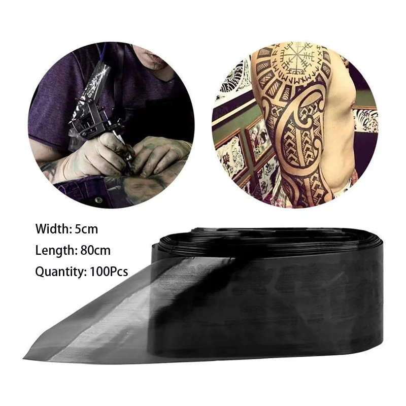 

100Pcs Disposable Black/Blue Tattoo Clip Cord Sleeves Covers Bags Supply for Tattoo Machine Permanent Makeup Tattoo Accessory