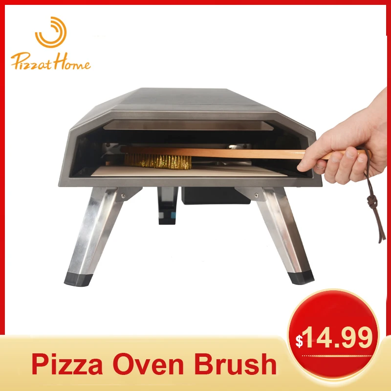 PizzAtHome пиццы щетка для чистки печи 22 дюйма деревянной ручкой гриля латунная