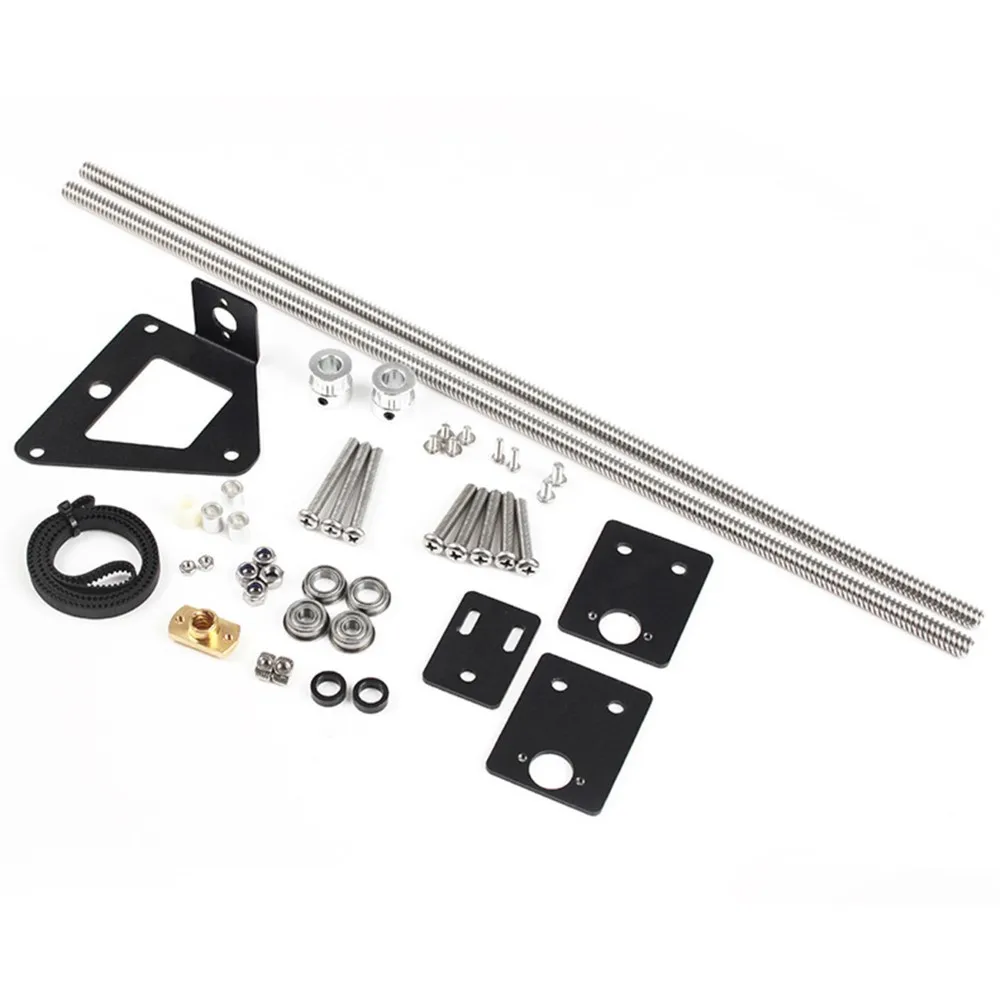 

3D Printer Part Dual Z Axis Upgrade Kit Dual Z Tension Pulley Set For Creality CR10/Ender-3 3D Printer Single Motor Dual Z-Axis