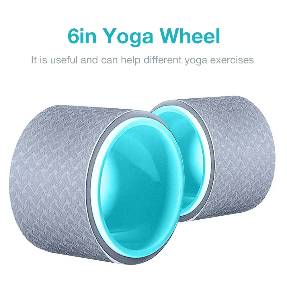 

6in Yoga Wheel Pilates Circle TPE Yoga Fitness Roller Wheel Back Training Tool Slimming Magic Waist Shape Pilates Ring
