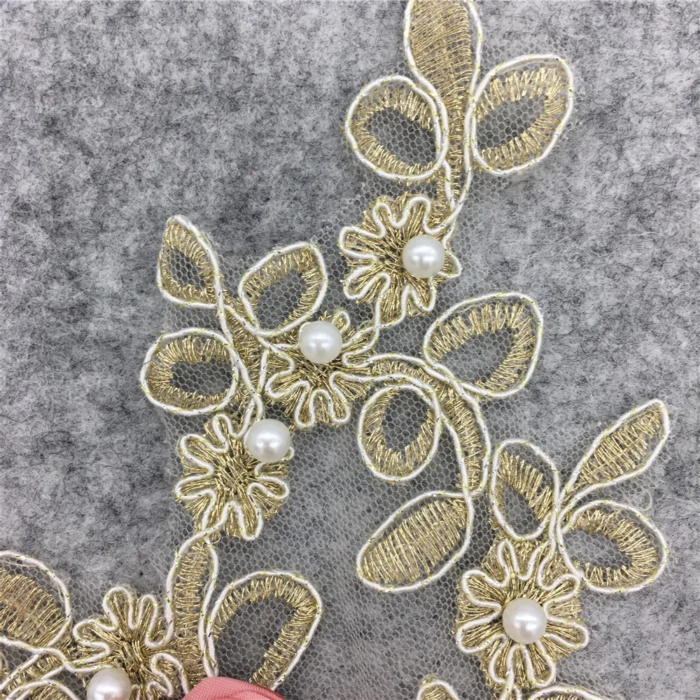 Отделка тонкой кружевной ткани пришить платье аппликация на одежду мотив Блузка