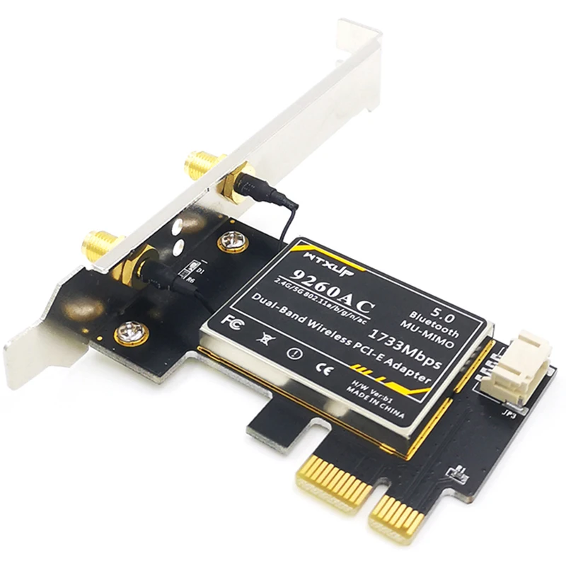 for 9260AC 5G Dual-Band Gigabit Desktop PCI-E Wireless Network Card Bluetooth 5.0 with 8DB Antenna | Компьютеры и офис