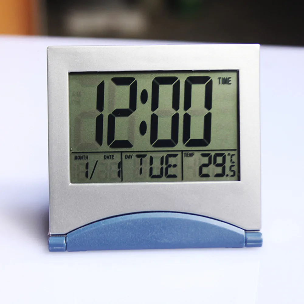 JIMEI H840 легко складывается ЖК дисплей будильник термометр и гигрометр тоньше