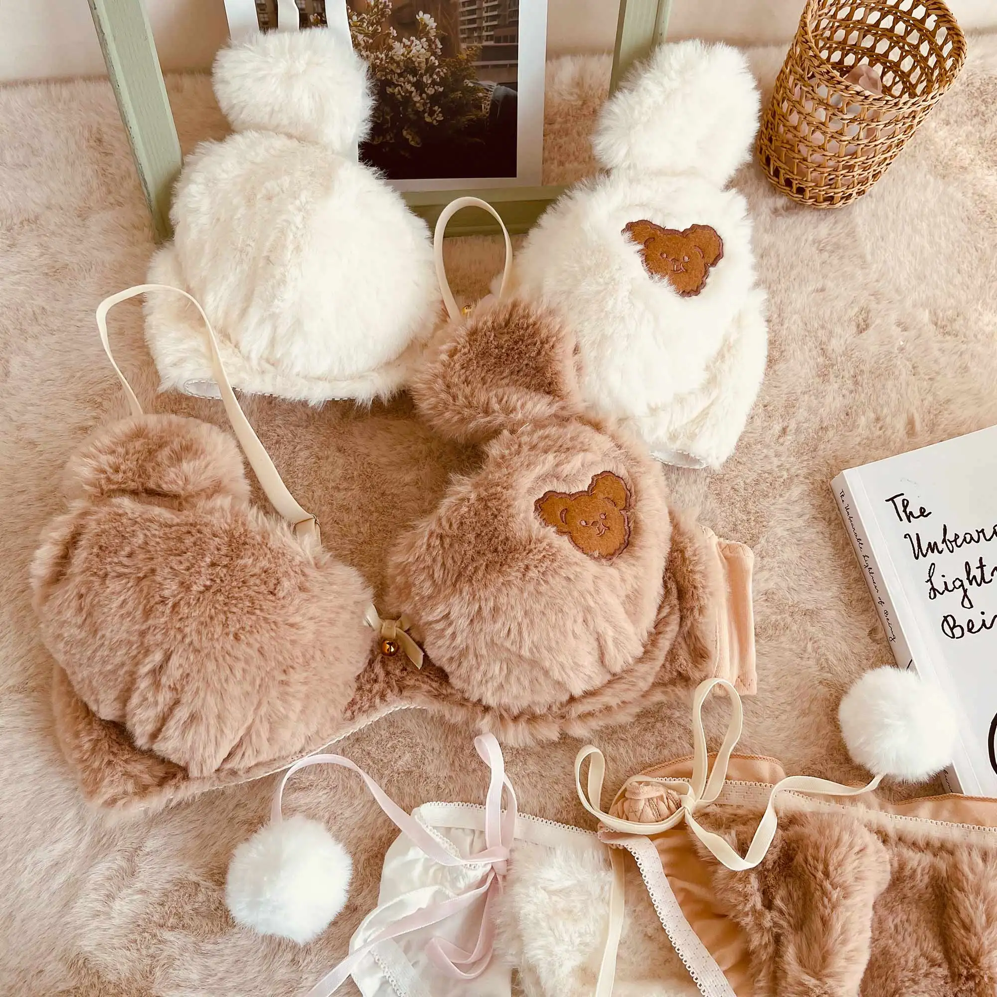 Женское нижнее белье в японском стиле милое Аниме мультяшный медведь