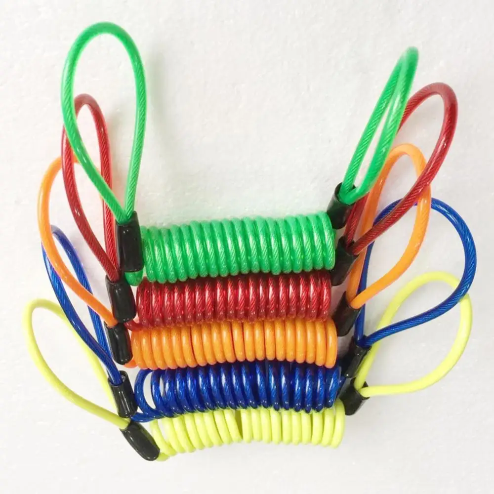 

120cm Motorcycle Motorbike Security Disc Brake Lock Spring Reminder Cable Coil Motorcycle Accessories Supplies Products