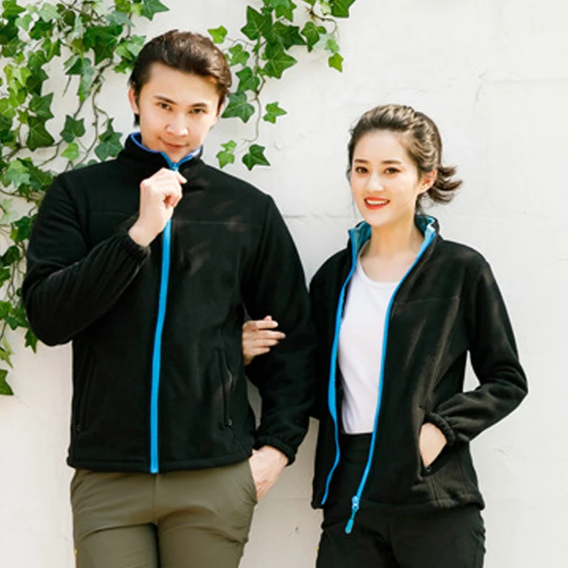 Парные флисовые двухсторонние куртки для влюбленных на зиму и весну мужская