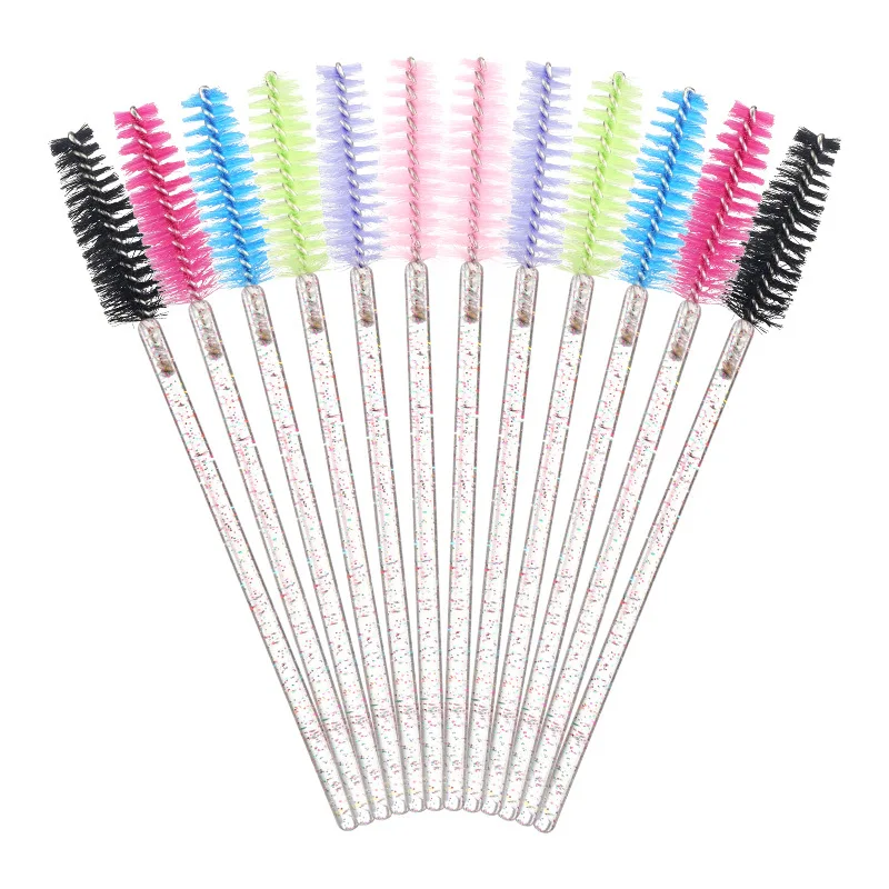 

50Pcs Disposable Eyelash Brush Crystal Makeup Brushes Diamond Handle Mascara Wand Applicator Eyelash Extension Tool Cosmetic