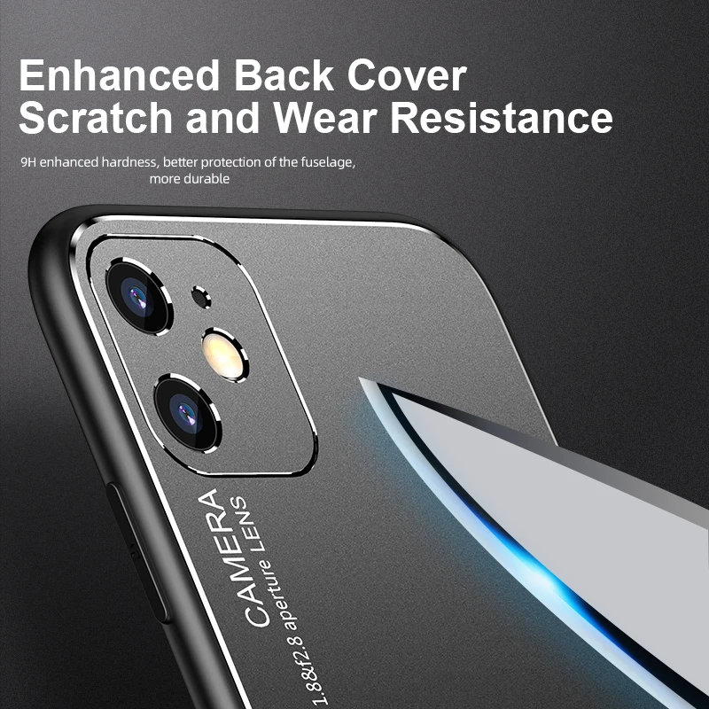 Чехол-накладка для iPhone 11 12 Pro Max XS XR X 8 7 6s 6 Plus SE 2020 алюминиевый металлический