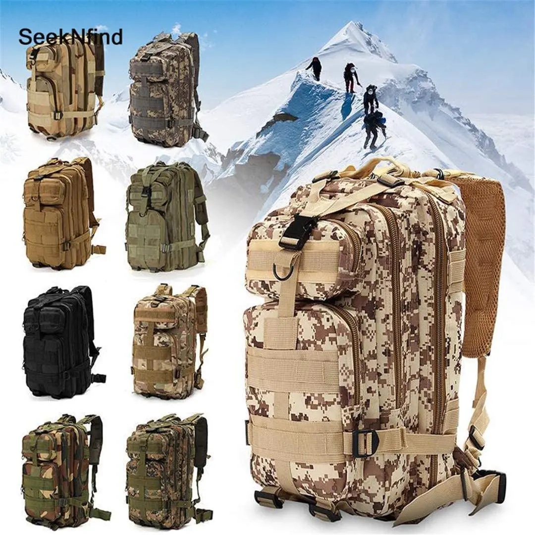Men's 25L Backpack Sports Military Bags Outdoor Military Tactical Pocket Multifunctional Waterproof Hiking Camping Backpack