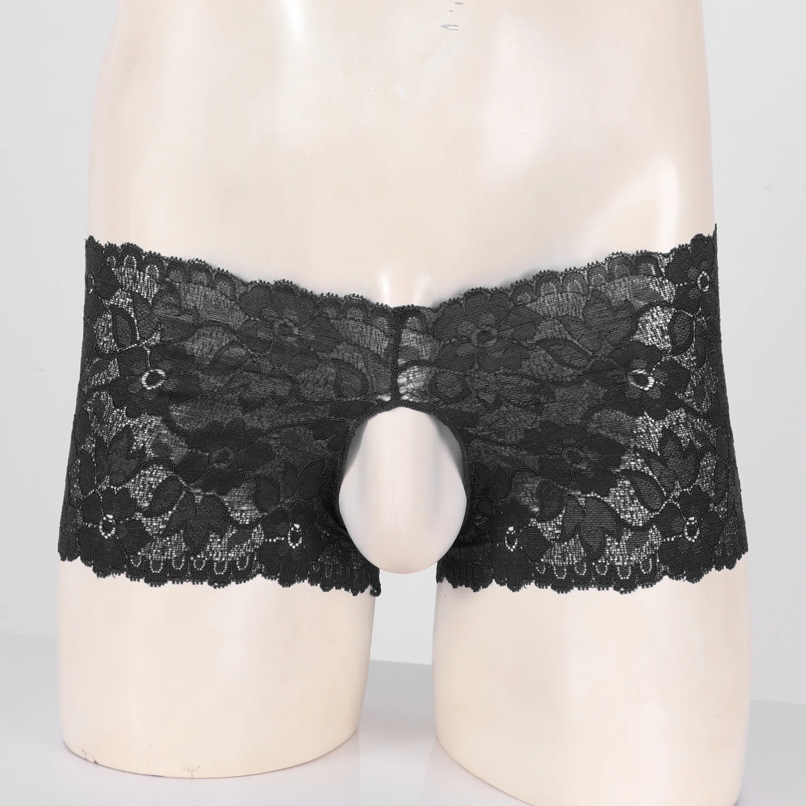 Сексуальное мужское нижнее белье с низкой талией кружевные трусы цветочным