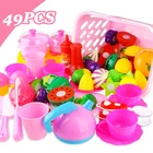 Игрушки для кухни, ролевые игры, миниатюрные безопасные пищевые наборы для фруктов и овощей, Классическая обучающая игрушка для детей