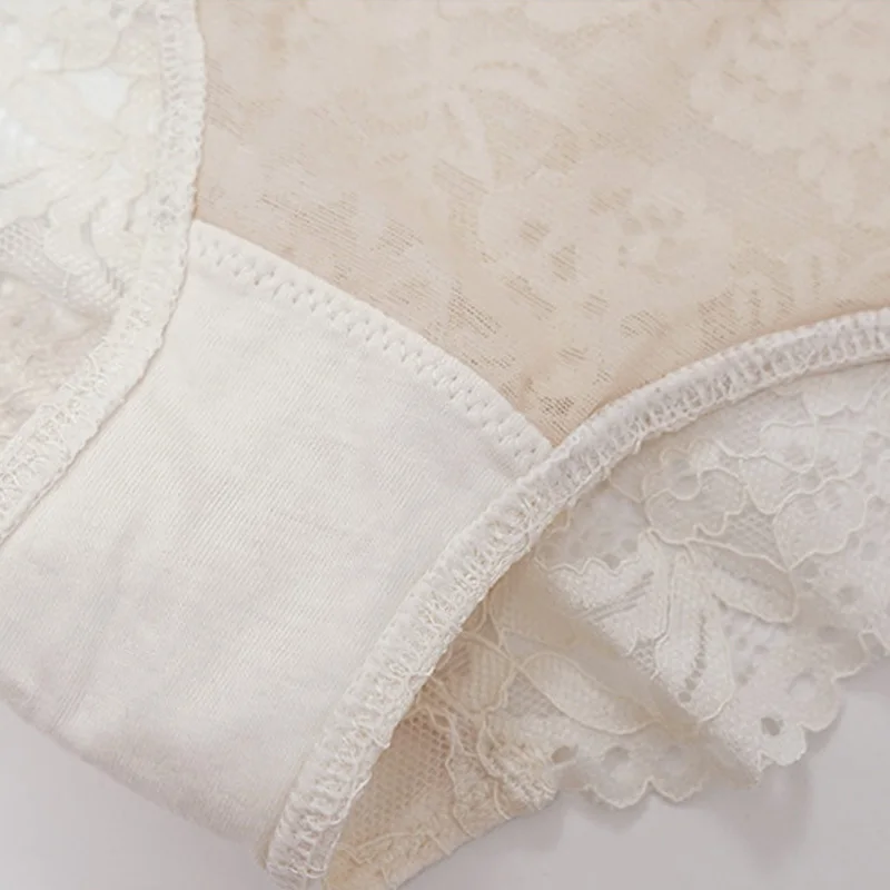 

BIIGGXX Women's ultra-thin see-through sexy lace underwear set French style steelless bra with letter straps gathered corset