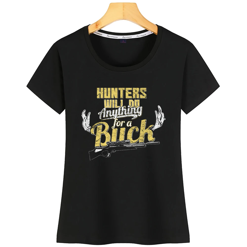 

Tops T Shirt Women Hunting Saying Basic Vintage Custom Tshirt