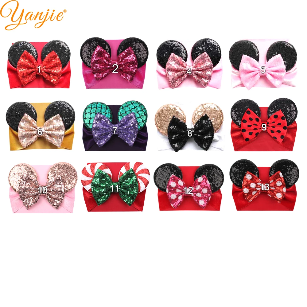 Классическая Женская Зимняя повязка на голову с ушками мыши аксессуары для волос