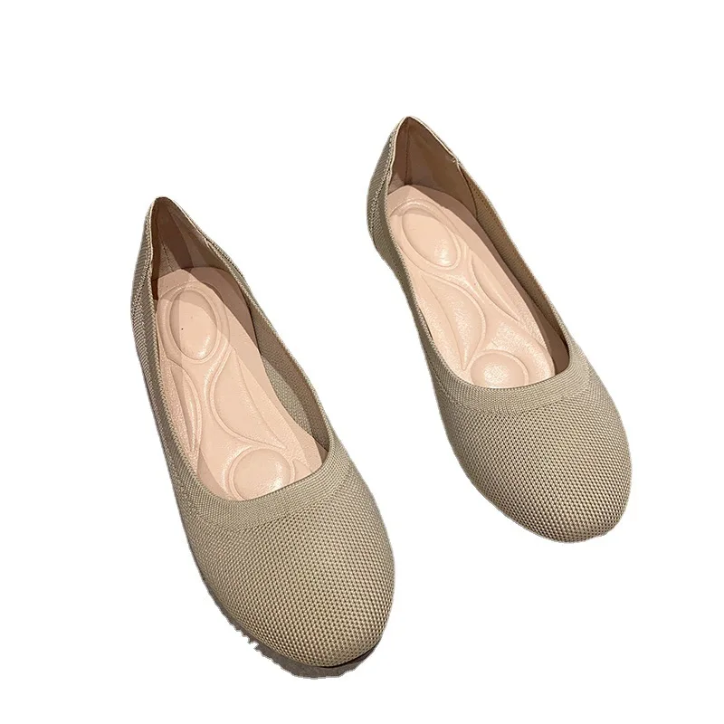

Женские Повседневные Дышащие лоферы, вязаные балетки с мягкой подошвой, сетчатые туфли для беременных, 2021