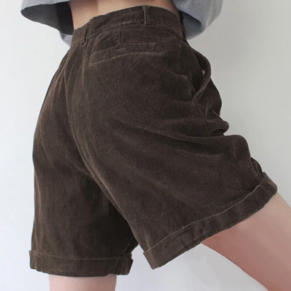 Shorts Women High Waist Vintage Boyfriend Style 2021Casual Solid Streetwear Ladies Classic | Женская одежда