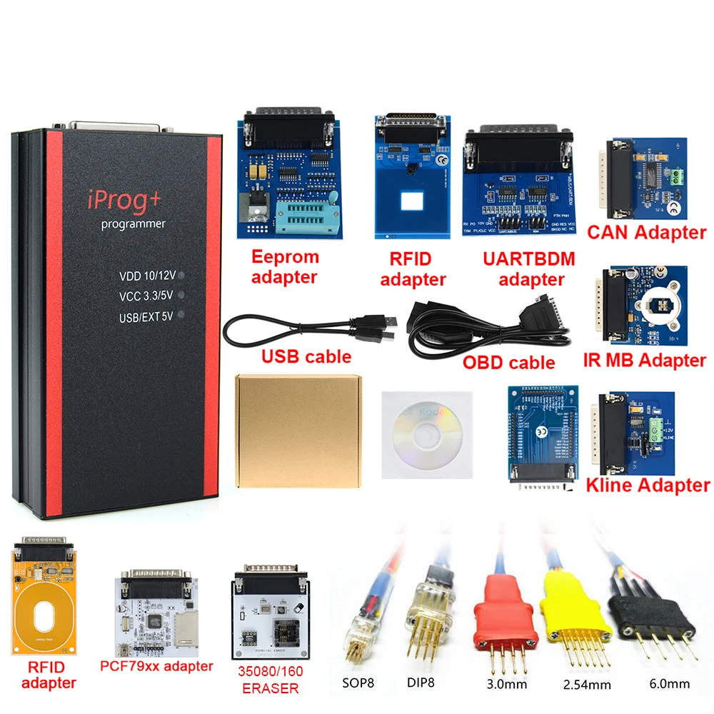 V86 Iprog Key Programmer Support IMMO+Mileage Correction+Iprog Pro Till 2021 Replace Carprog/Digiprog/Tango wt New IR MB adapter |