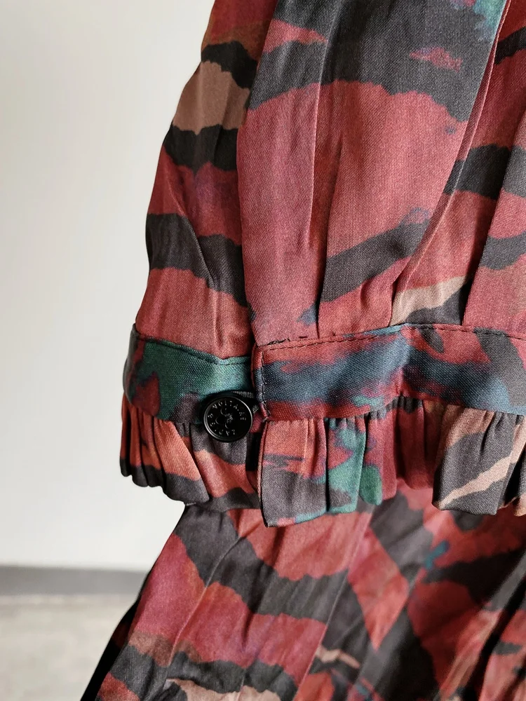 Новые летние повседневные универсальное платье с разноцветным деревянным уши