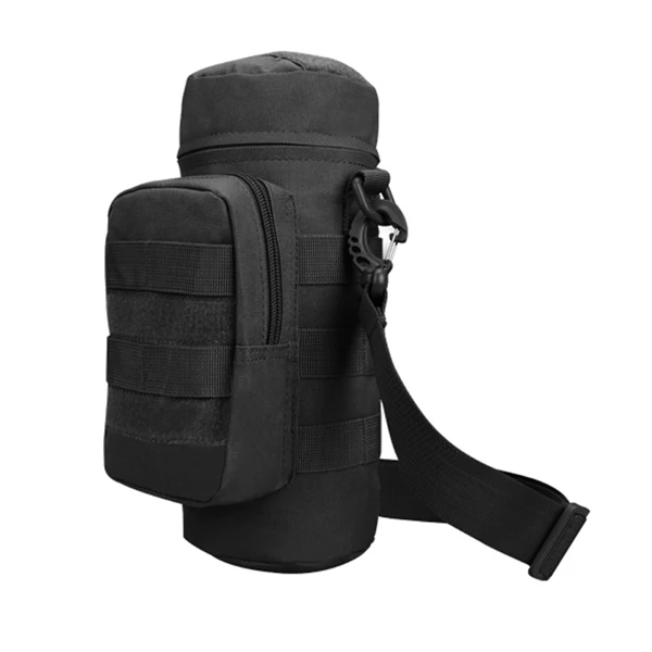 Black Molle нейлоновая сумка для чайника с застежкой-молнией, сумка на плечо, изоляционная бутылка для путешествий, кемпинга, альпинизма, сумки для активного отдыха - Цвет: Black